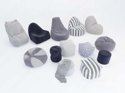 现代懒人沙发3D模型下载